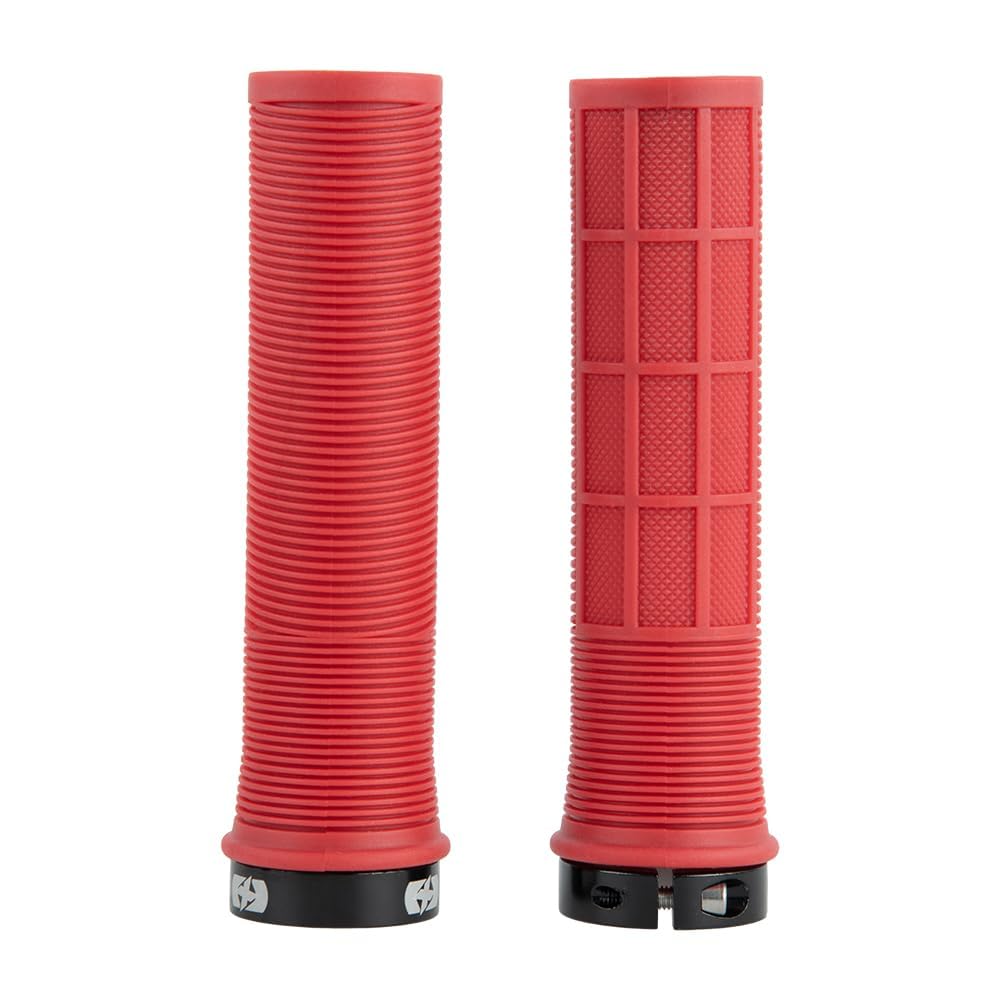 Oxford HG805R Driver Lock-on MTB Grips Red. Lock On Bicycle Handlebar Grips.