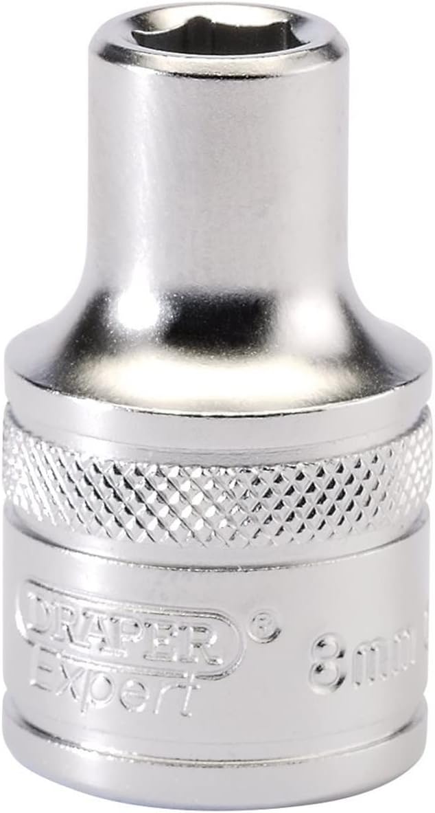 Draper 16595 1/2 Inch Square Drive 6 Point Socket 8mm Blue