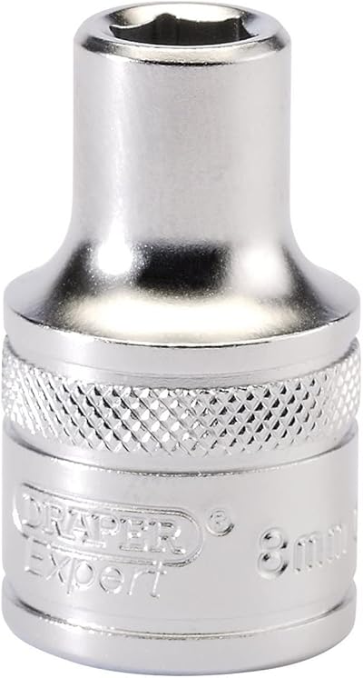 Draper 16595 1/2 Inch Square Drive 6 Point Socket 8mm Blue