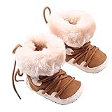 Voberry Baby Infant Girls Flat Snow Fashion Cute Booties Boots (0-4months, Khaki)