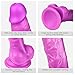 Louviva Realistic Silicone Dildo - 7 inch Women Sex Toys with Balls and Strong Suction Cup for Beginners Vaginal G Spot and Anal Play (Purple)