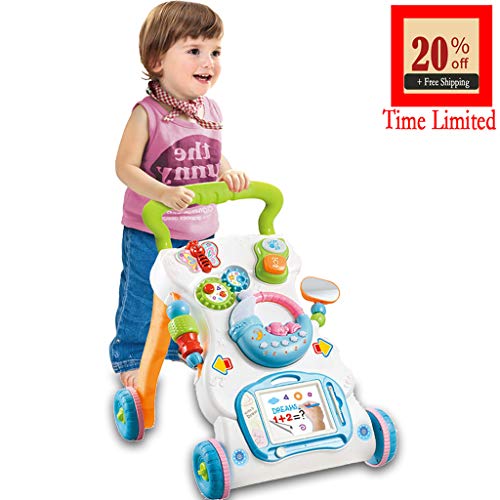 Multi-Function Toddler & Baby Activity Walker | Best Stroller Toy Walker and Stroller for 3 6 9 Months Simulate Infant Newborn Boy Girl Early Development Activity Centers (Multicolored)