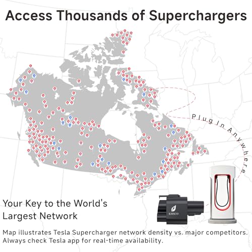 NACS to CCS Adapter Tesla Supercharger Adapter, [500A max, 1000V], Compatible with Ford/Rivian/Mustang/Polestar/GM& More EVs, Compatible with Tesla V3/V4 DC Supercharger