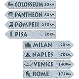 Beistle 54244 Italian Street Sign Cutouts, 3-3/4 by 23-3/4-Inch, Multicolor
