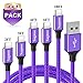 USU Type C Charger Cable Purple - Sagmoc 2019 Update Premium Nylon Braided High Speed Charging Cord【4+1 Pack】 10FT 2x6FT 3FT 2FT for Samsung S9 S8 Plus, Note 8, LG V30 G6 G5, Pixel, Nexus 6P 5X