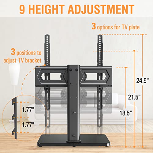 ELIVED Universal Swivel TV Stand, Table Top TV Stand for Most 3255