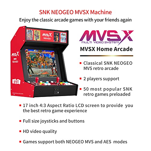 NEOGEO MVSX Home Arcade Machine Set [Included Base, Riser and Stool