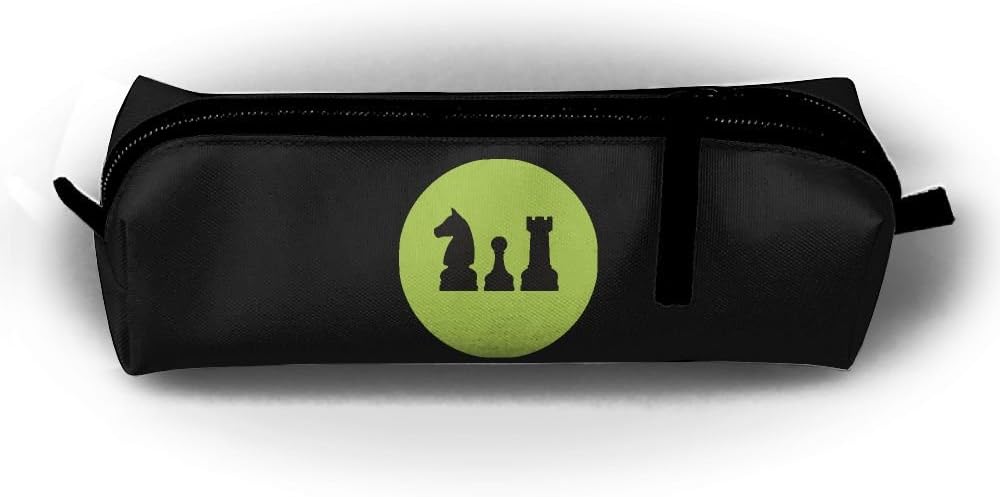 Cool Chess Checkmate Children Girls Zipper Stationery Pouch Cosmetic Bags Unisex Cylindrical Purse