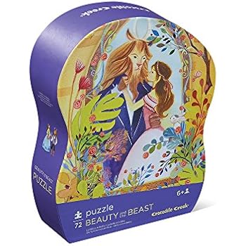 Crocodile Creek Beauty and The Beast 72-Piece Puzzle Floor, Blue/Green/Orange/Red/Pink