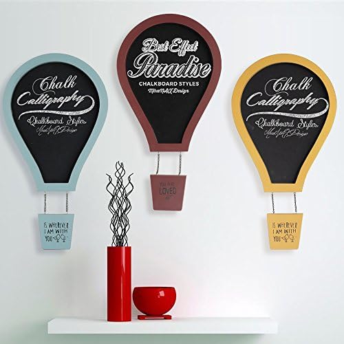 Cade Rustic Wall Decor -3 Colors Ancient Kitchen Chalk Board Message Board for Rustic Wedding Signs, Kitchen Pantry &amp; Wall Decor (3, 1810in)