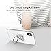 ICONFLANG iPhone X Case, iPhone 10 Case, Ring Kickstand case 360 Degree Rotating Ring Drop Protection Shock Absorption case [Compatible with Magnetic Car Mount case] for iPhone X (2018) - White-Grey
