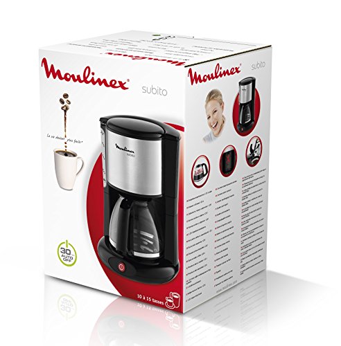 Moulinex FG360811 Glas-Kaffeemaschine Subito edelstahl Matt, Schwarz, 15 Tassen – Bild 8