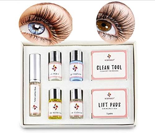 Feccile Eyelash Perming Kit Lash Lifting Curling Set Pad Cilia Lift Perm Rod Glue Beauty Eyelash Curling Eyelashes Set Easily Operate And Clean Long Lasting Effect
