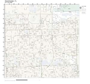 Amazon.com: ZIP Code Wall Map of Westchester, FL ZIP Code Map Not