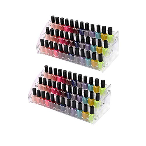 Nagellack-Halter für ätherische Öle, 3 Ebenen, transparent, Acryl, für Lippenstift, Make-up, Schreibtisch, Süßigkeiten, Aufbewahrung, Verkaufsladen, B