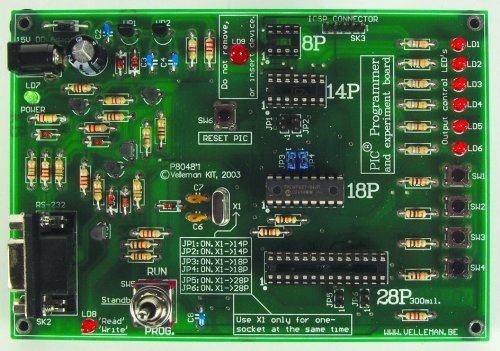 VellemanK8048RS PIC PROGRAMMER & EXPERIMENT BOARD KIT