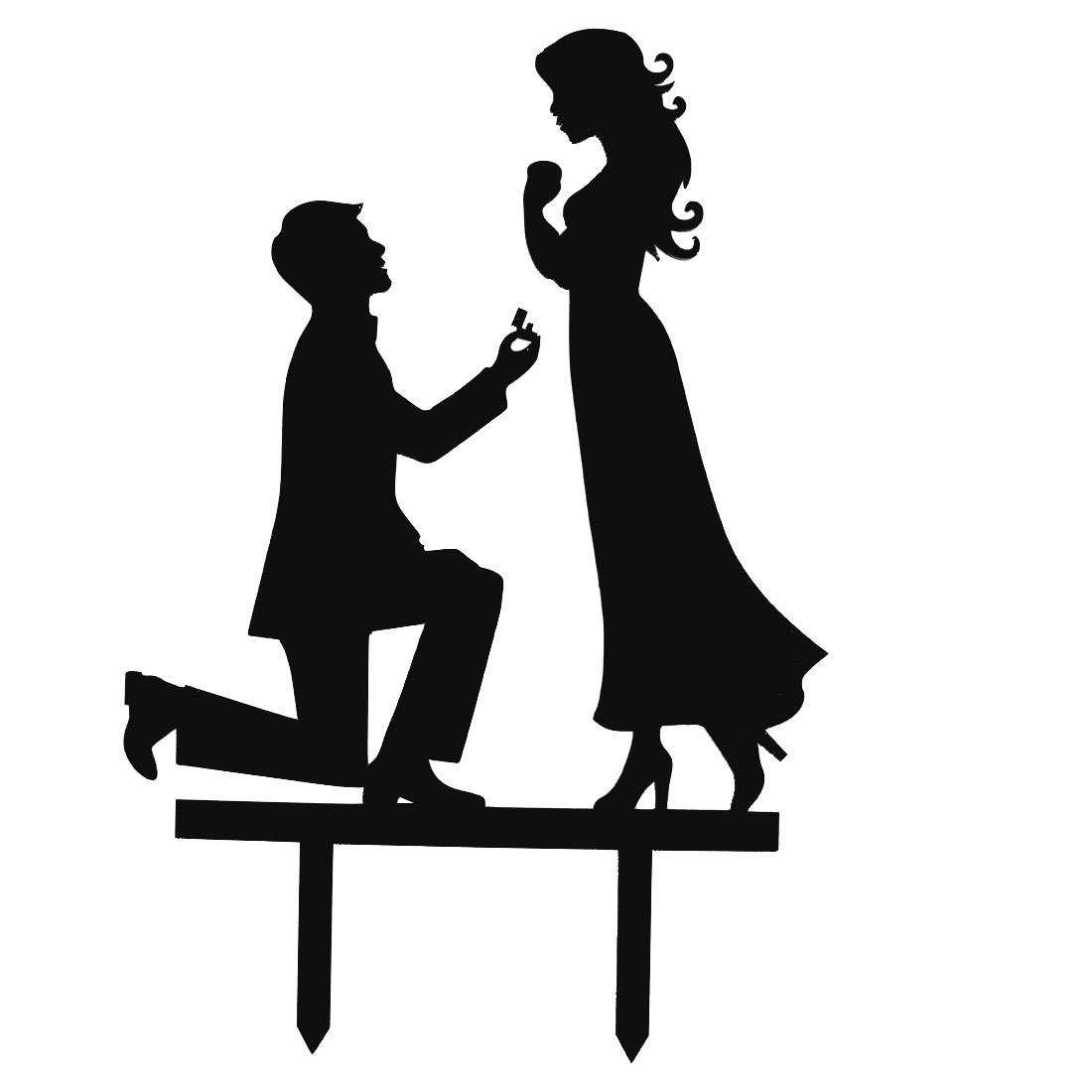 Sourcingmap Acrylic Wedding Engagement Bride Groom Decor Handmade Cupcake Ornament Cake Black