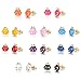 10Pairs/8Pairs 18K Gold Plated Small Cute Simple Post Stud Earrings Set for Girls Kids Gold Tone Mix and Match (ladybird)