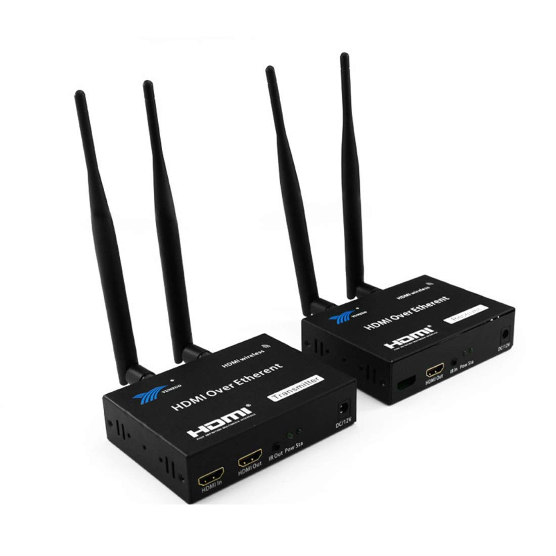 200M（ 656ft ）Wireless WiFi HDMI Transmitter Receiver 2.4GHz/5GHz 1080P Local Loop-out With IR Remote HDMI Extender