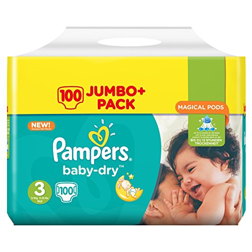pampers baby dry size 3 jumbo  pack 100 nappies