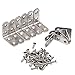 eBoot 40 40 mm 90 Degree Right Angle Brackets Stainless Steel Corner Braces with Screws, 10 Pack