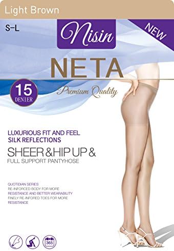 Nisin - 15 Denier SHEER AND HIP UP FULL SUPPORT PANTYHOSE Premium Quality