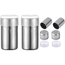 Lot De 6 Mini Salières En Inox - 5 Ml, Couvercle Anti-fuite, Pour Voyages, Pique-nique