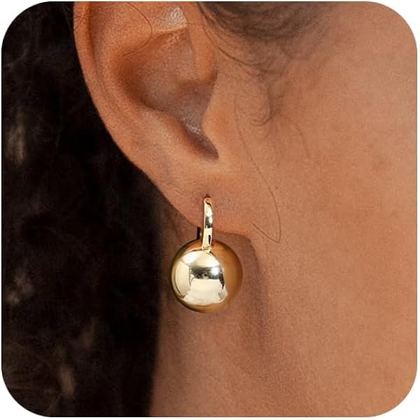 アクセサリー CLASSIC Earrings SPHERE SATIN Amazon.com: Lureme Women 12mm Red Shell Bead Silver Tone