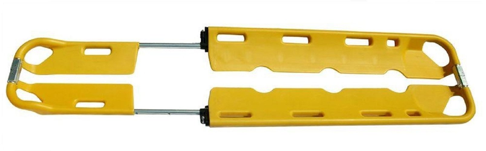 LINE2design Scoop Stretcher - EMS Medical Folding Stretcher 400lb Load Capacity Emergency Portable Travel Size Patient Transport Adjustable Lightweight Immobilization Board - Yellow