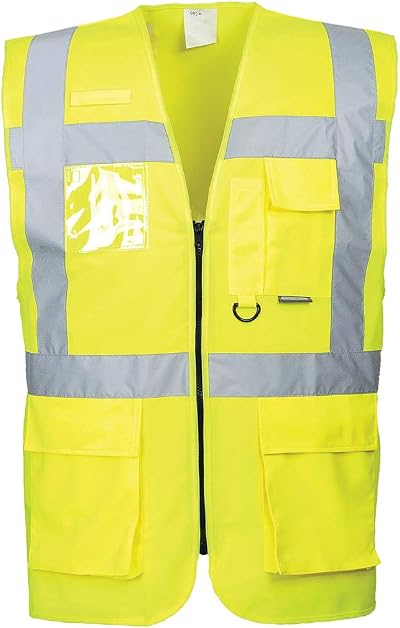 Portwest S476 Hi Vis Executive Safety Vest Lightweight Yellow L
