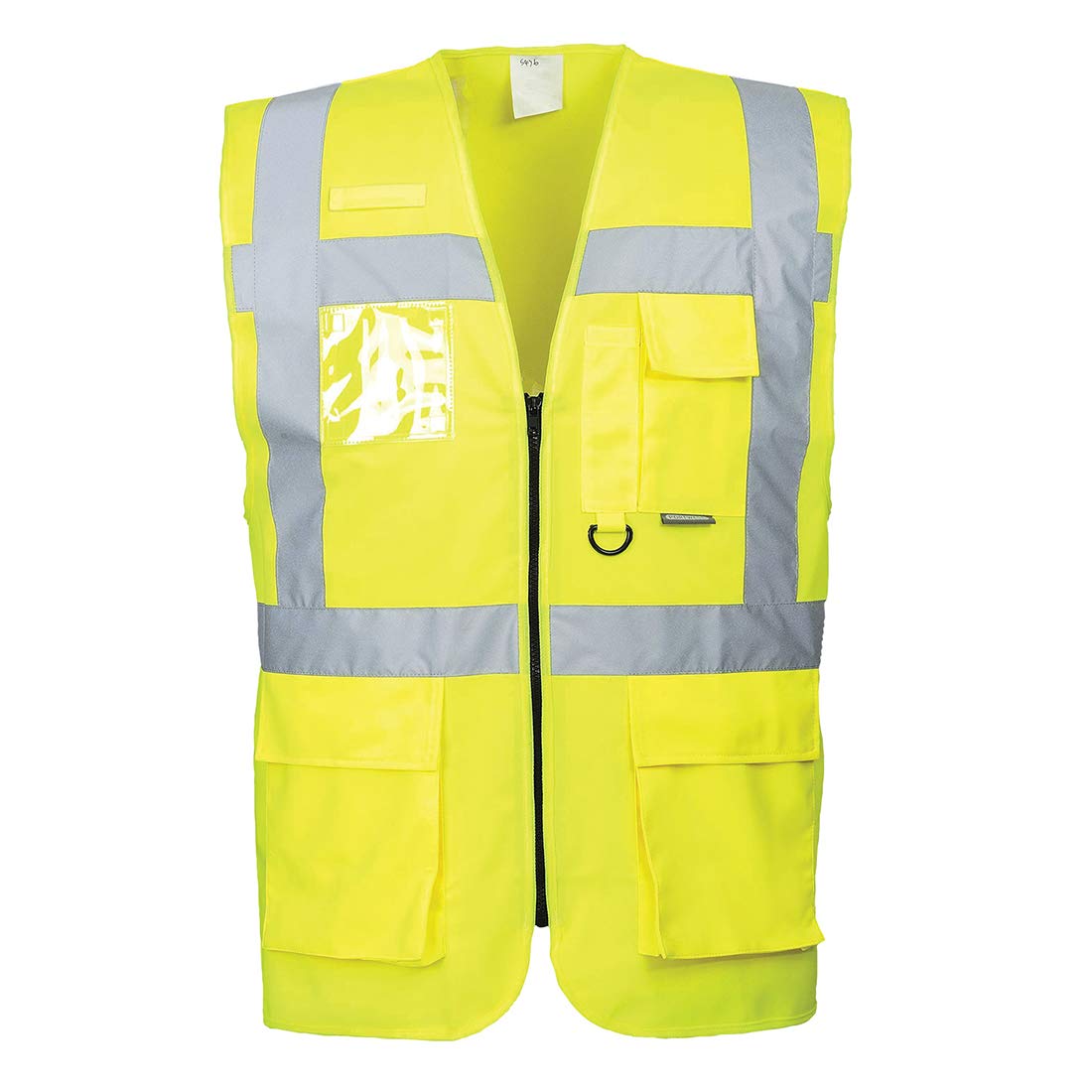 Portwest S476 Hi Vis Executive Safety Vest - Lightweight Reflective High Viz Outdoor Waistcoat Safety Security Workwear, Yellow, 6XL