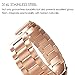 Acestar Compatible Galaxy Watch (42mm) Bands, Rose Gold Sets, 20mm Stainless Steel Band + Mesh Strap Replacement Metal Band Bracelet Sets, Compatible Samsung Galaxy Watch 42mm, 2-Pack, Rose Gold