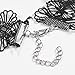 Lisli Fashion Gothic Black White Lace Choker Necklace Bracelet Women Jewelry Set (Black)