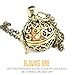 UMBRELLALABORATORY Steampunk FIRE Owl Necklace, Gothic Lolita Jewellery Pendant Charm | Blue, Green, Pink, Orange, Blood Red Owl Locket Jewelry Goth Punk Costume Accessory for women men witches gifts