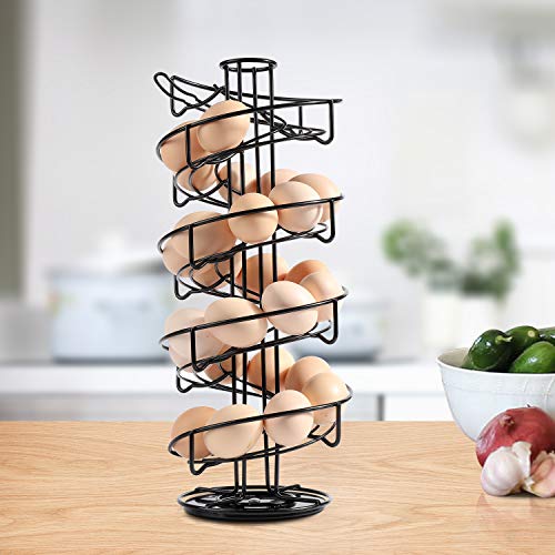 image for Flexzion Egg Skelter 360 Degree Rotatable Spiral Design Dispenser (Lar