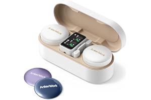 AnkerWork M650 Wireless Lavalier Microphone, Pro Noise Cancellation, Swap Magnetic Colorful Covers, 2-Channel Quality Pickup, 200m Transmission, 15H Battery, Easy to Use for Vlogs, Not for Conference