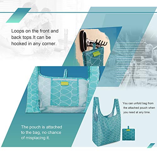 4 Reusable+Foldable+Polyester+Waterproof+Lightweight