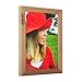 RPJC 8x10 inch Picture Frame Made of Solid Wood High Definition Glass for Table Top Display and Wall mounting photo frame Natural