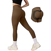 OQQ Women Yoga Leggings High Waisted Tummy Control Butt Lifting Gym Workout No Front Seam Leggings