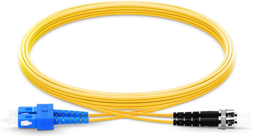 SC UPC to ST UPC Duplex PVC 9/125 Single Mode Fiber Patch Cable (2m 3.0mm)