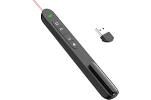 Presentation Clicker for PowerPoint - 2.4GHz USB Control Presenter Clicker for Keynote Laptop PPT - Support Hyperlink and Vol