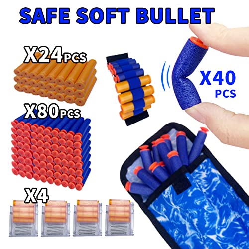 AGM MASTECH Shell-Throwing Foam Blaster Soft Bullet Gun Set with Tactical Vest Kit Including AWM and 416 Each