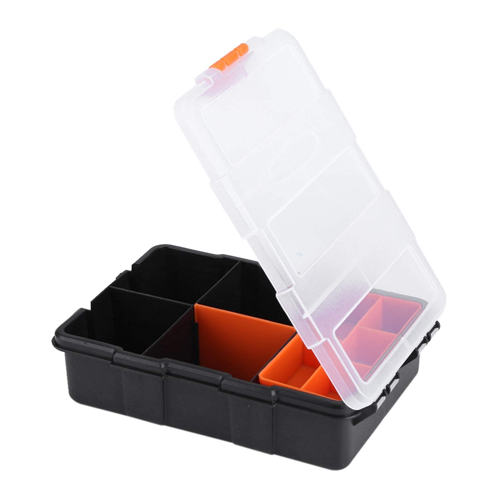 Tool Organizer, Two layer Plastic Heavy Duty Tool Box, Components Storage Organizer Suitable for Screws, Nuts and Bolts Parts Storage Box Tool