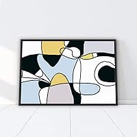 Framed Canvas Wall Art Abstract Canvas Prints Home Artwork Decoration for Living Room,Bedroom - 16x24 inches