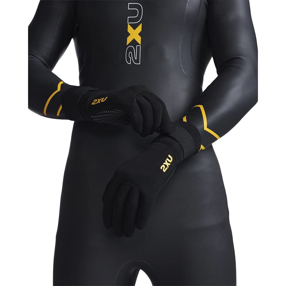 2XU Unisex Propel Neoprene Gloves Black/Ambition,S