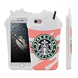 iPhone 7 Case, MC Fashion Cute 3D Starbucks Pink Strawberry Frappuccinos Cup Protective Silicone Case Cover for Apple iPhone 7 (2016) Release (Frappuccinos)