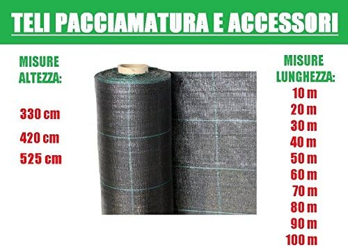 Mulch Sheet Black Towels Chequered Polypropylene antistrappo- Fabric MT 10 X 4.20h