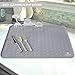 Silicone Dish Drying Mat - 23 x 18 - Extra Large Dish Drying Mat, Counter top Mat, Dish Draining Mat, Sink Mat, Large Silicone Trivet (XXL, GREY)