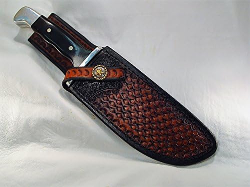 Buck 124 Leather custom sheath only with Concho
