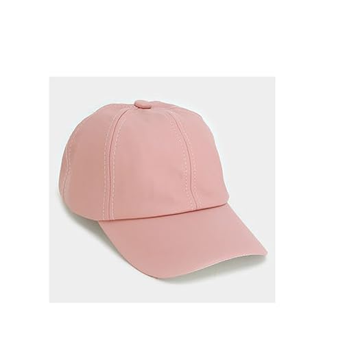 pink leather cap
